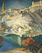 Diego Rivera Landscape oil on canvas